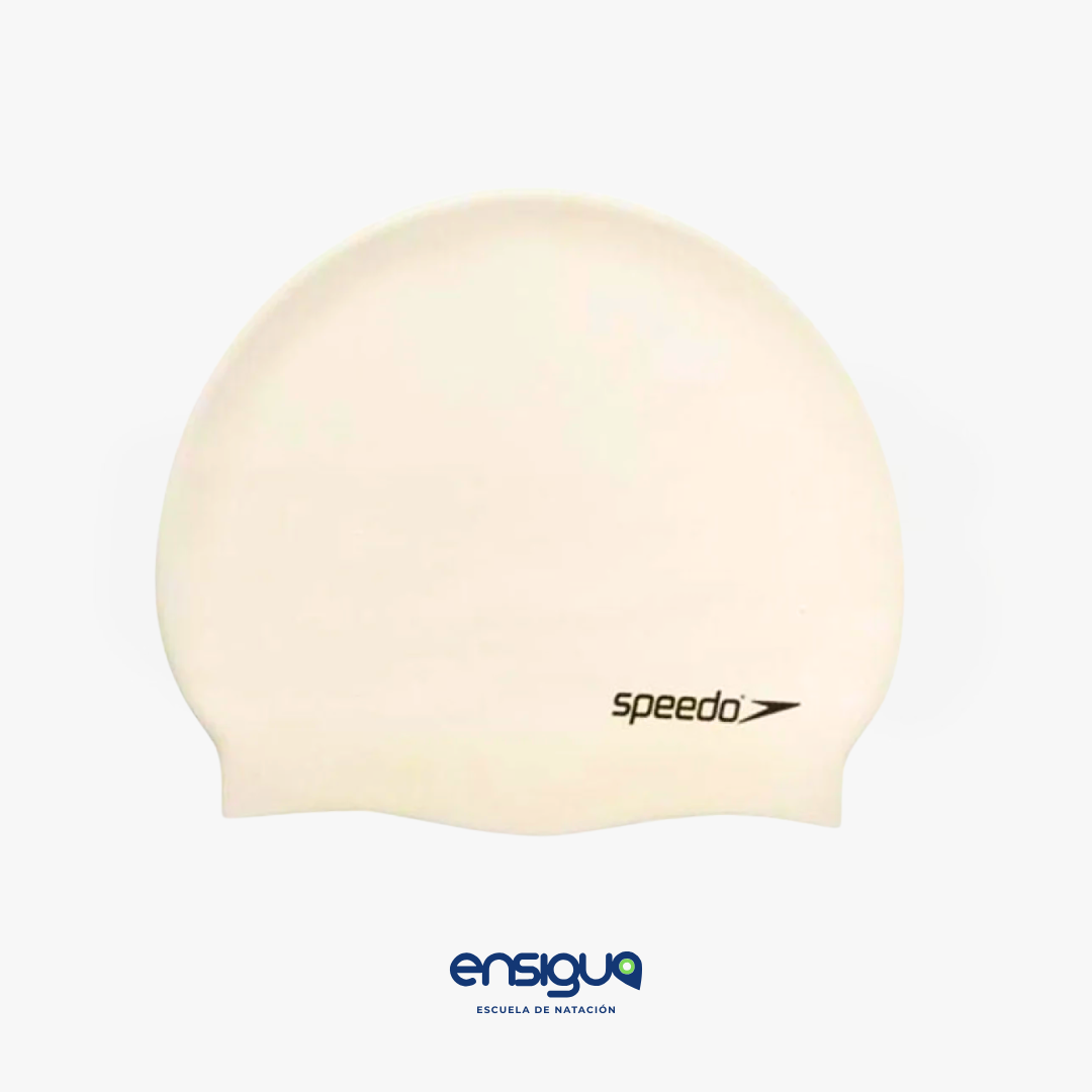 SPEEDO GORRO DE NATACION PLAIN FLAT WHITE